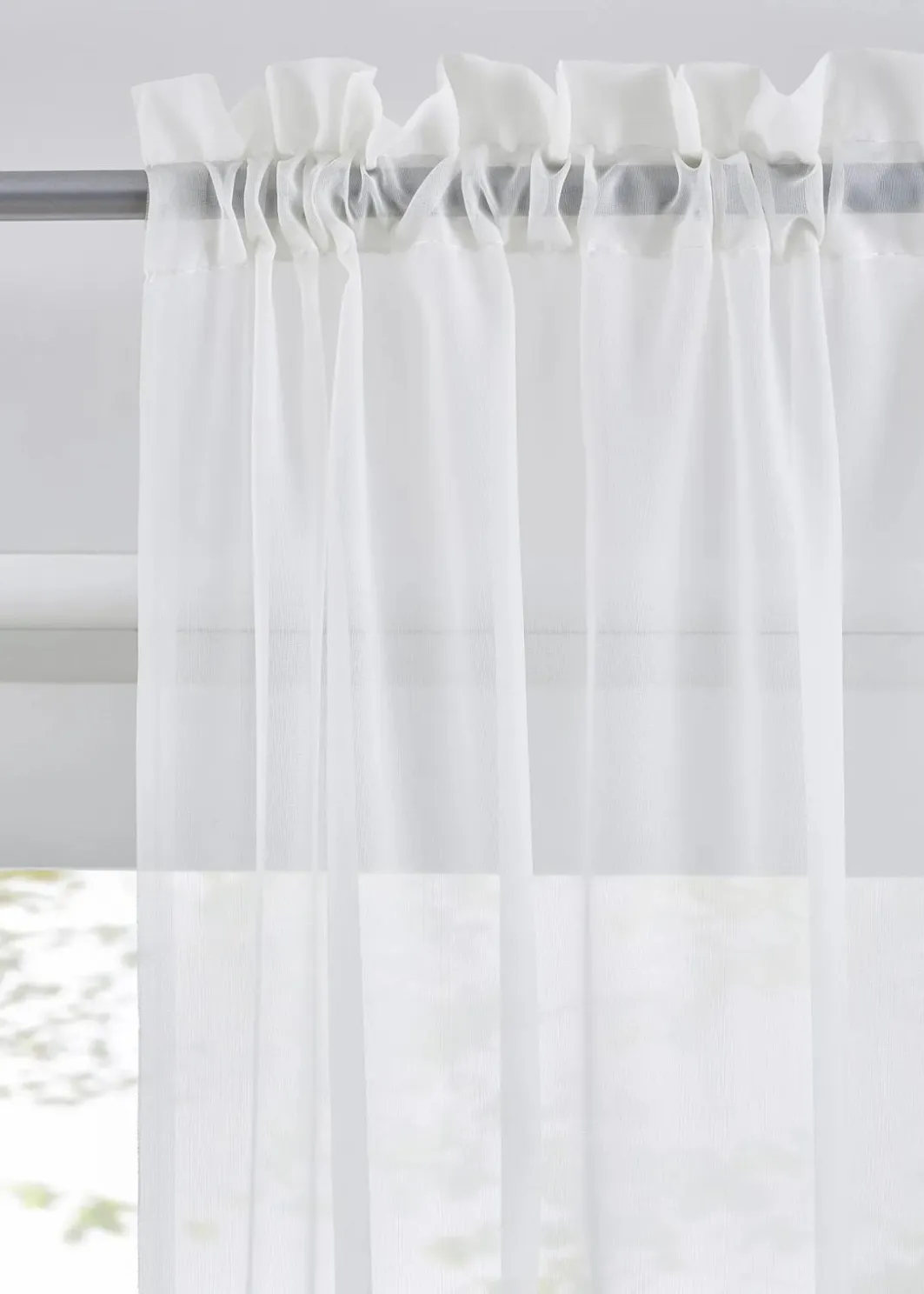 Sale Gardinen aus leichtem Voile mit Tunnelzug (2er Pack) Gardinen