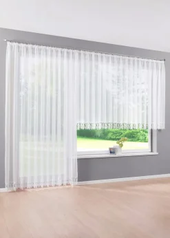 bonprix Gardinen Stores|Gardinen Store mit recyceltem Polyester mit Häkelkante