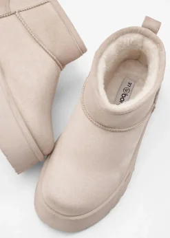 Hot Gefütterte Plateau-Boots Damen Hausschuhe|Gefütterte Winterschuhe