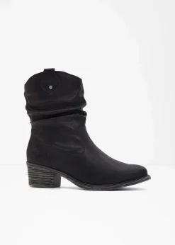Damen Rieker High Heels|Gefütterte Winterschuhe|Gefütterte Komfort-Cowboy-Boots
