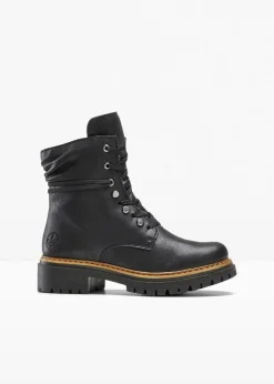 Damen Rieker High Heels|Komfortschuhe|Gefütterte Komfort-Schnürboots