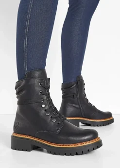 Damen Rieker High Heels|Komfortschuhe|Gefütterte Komfort-Schnürboots