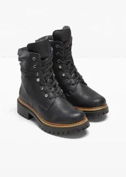 Damen Rieker High Heels|Komfortschuhe|Gefütterte Komfort-Schnürboots