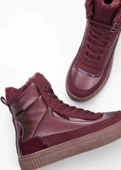 Damen bonprix Boots|Gefütterte Winterschuhe|Gefütterte Schnürboots