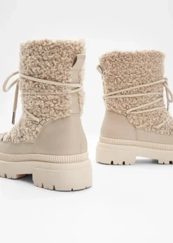 Damen bonprix Gefütterte Winterschuhe|Boots|Gefütterte Schnürboots