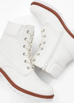 Gefütterte Schnürboots Damen Gefütterte Winterschuhe|Boots