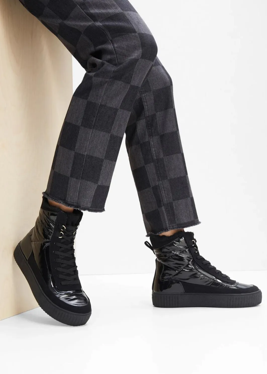 Outlet Gefütterte Schnürboots Damen Komfortschuhe|Gefütterte Winterschuhe