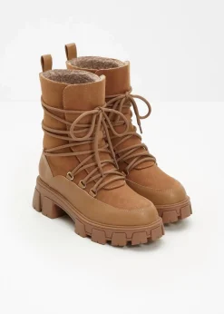 Damen bonprix Gefütterte Winterschuhe|Boots|Gefütterte Schnürboots