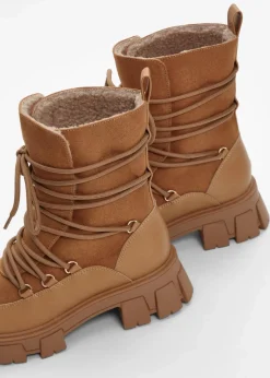 Damen bonprix Gefütterte Winterschuhe|Boots|Gefütterte Schnürboots