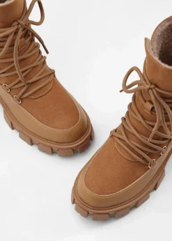 Damen bonprix Gefütterte Winterschuhe|Boots|Gefütterte Schnürboots