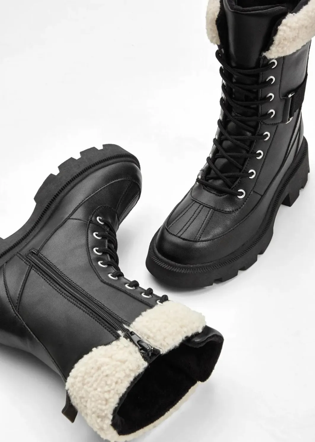 Damen bonprix Gefütterte Winterschuhe|Boots|Gefütterte Schnürboots