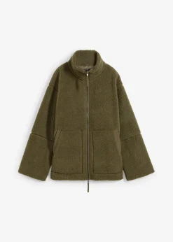 Damen bonprix Bekleidung·Hosen|Jacken & Mäntel|Gefütterte Teddy-Fleece Jacke