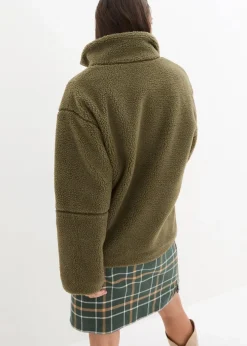 Damen bonprix Bekleidung·Hosen|Jacken & Mäntel|Gefütterte Teddy-Fleece Jacke