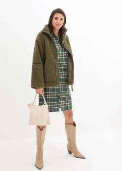 Damen bonprix Bekleidung·Hosen|Jacken & Mäntel|Gefütterte Teddy-Fleece Jacke