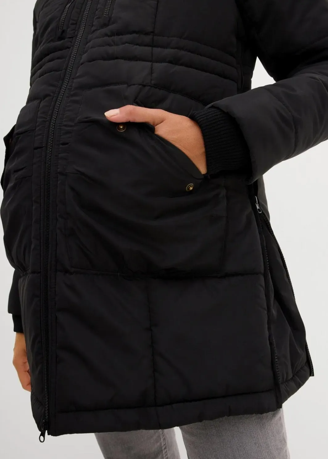 Damen bonprix Bekleidung·Blazer|Umstandsmode|Gefütterte Umstandsjacke mit Baby-Einsatz