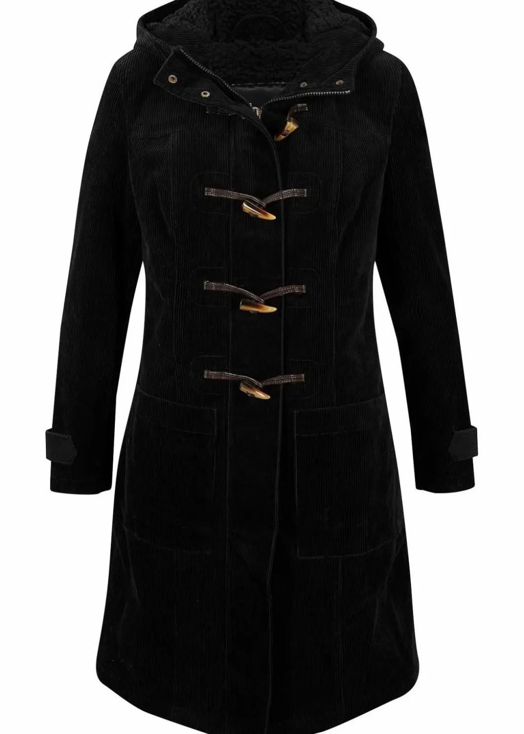 Discount Gefütterter Cord-Dufflecoat Damen Bekleidung·Hosen