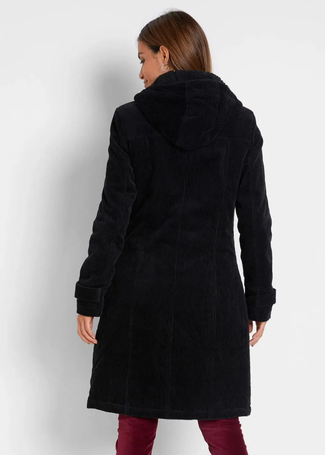 Discount Gefütterter Cord-Dufflecoat Damen Bekleidung·Hosen