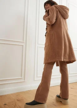 Damen bonprix Bekleidung·Hosen|Gefütterter Cord-Dufflecoat