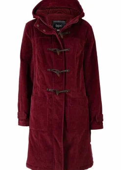 Discount Gefütterter Cord-Dufflecoat Damen Bekleidung·Hosen