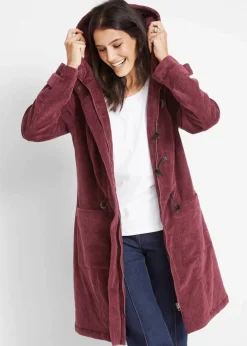 Discount Gefütterter Cord-Dufflecoat Damen Bekleidung·Hosen