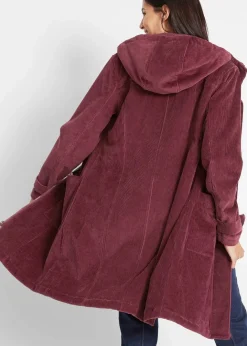 Discount Gefütterter Cord-Dufflecoat Damen Bekleidung·Hosen