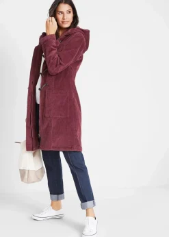 Discount Gefütterter Cord-Dufflecoat Damen Bekleidung·Hosen