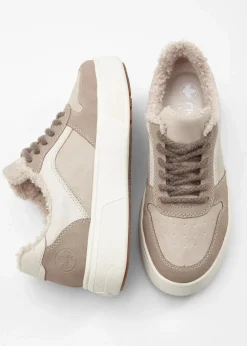Damen Rieker High Heels|Komfortschuhe|Gefütterter Komfort-Plateau-Sneaker