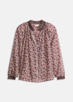 Damen bonprix Bekleidung·Jacken & Mäntel|Blusen & Tuniken|Gemusterte Chiffon-Bluse mit Stickerei