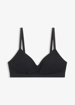 Damen bonprix Wäsche·Baumwollunterwäsche|Nachhaltigere Materialien|Gepolstertes Bralette ohne Bügel aus gerippter Bio-Baumwolle