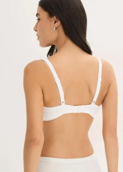 Discount Gepolstertes Bralette ohne Bügel mit Bio-Baumwolle und Spitze Damen Wäsche·Baumwollunterwäsche|Baumwollunterwäsche