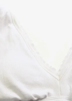 Discount Gepolstertes Bralette ohne Bügel mit Bio-Baumwolle und Spitze Damen Wäsche·Baumwollunterwäsche|Baumwollunterwäsche