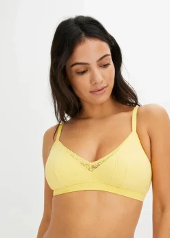Damen bonprix Nachhaltigere Materialien|Bhs|Gepolstertes Bralette ohne Bügel mit Bio-Baumwolle (2er Pack)
