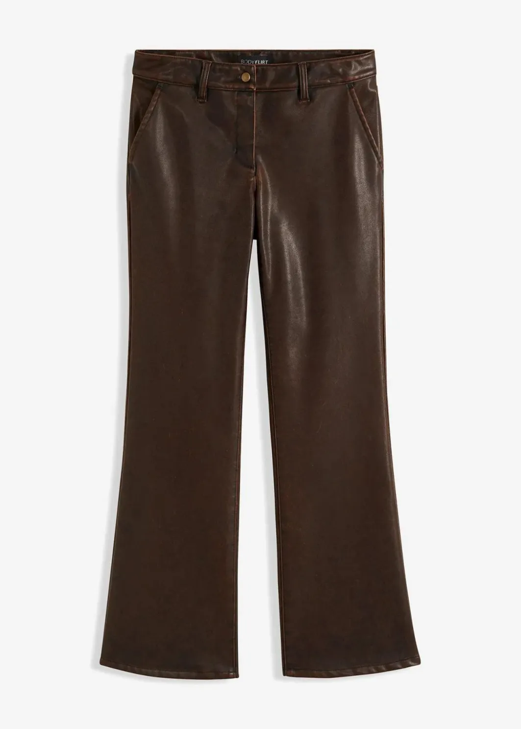 Damen bonprix Bekleidung·Kleider|Hosen|Gerade Lederimitat-Hose