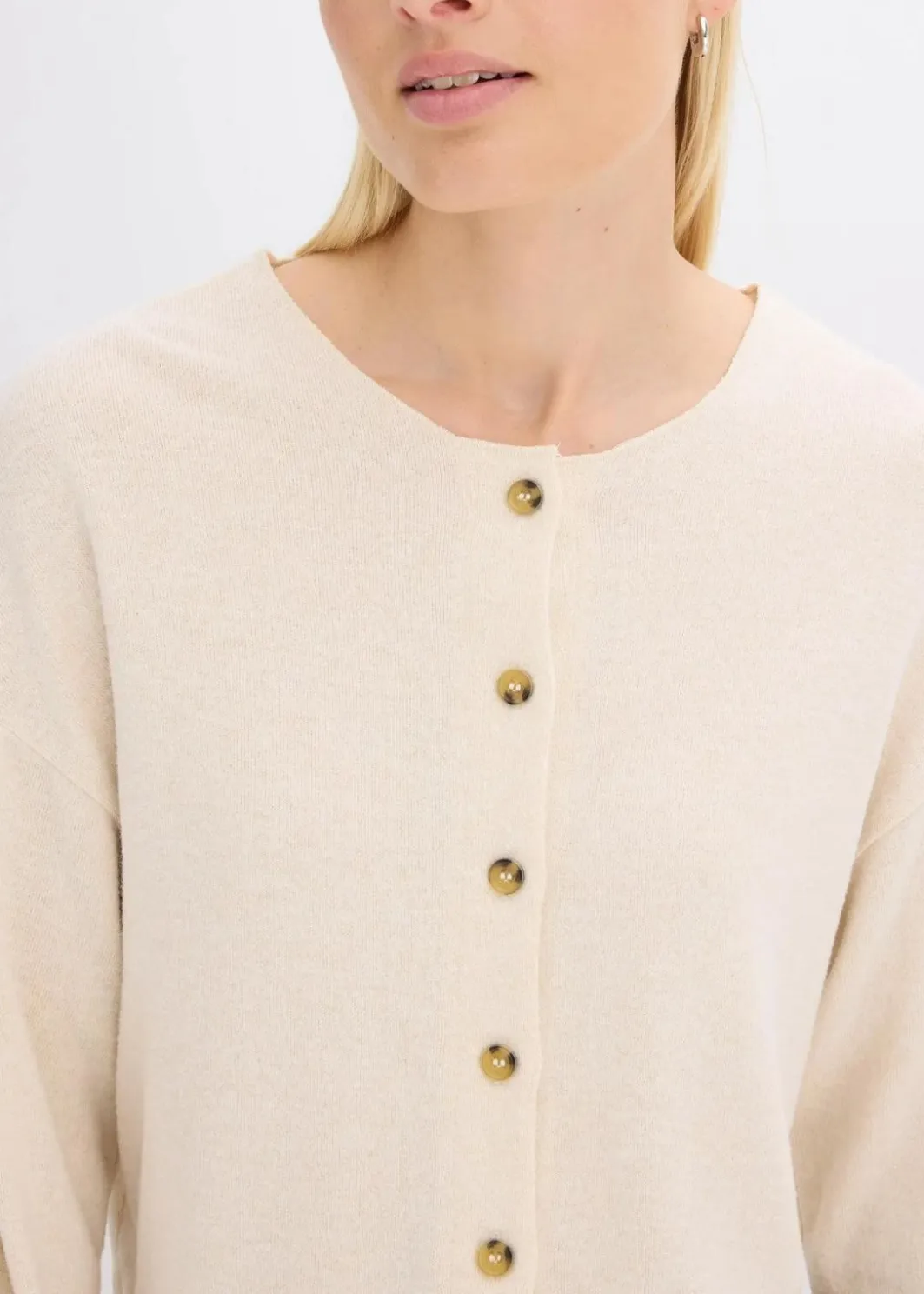Damen bonprix Pullover & Strickjacken|Zweiteiler & Sets|Gerippte Feinstrickjacke