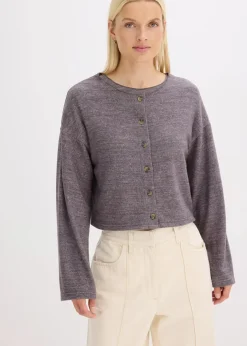 Hot Gerippte Feinstrickjacke Damen Bekleidung·Umstandsmode|Strickmode