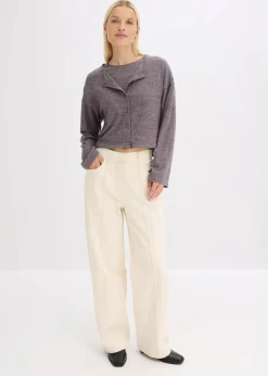 Hot Gerippte Feinstrickjacke Damen Bekleidung·Umstandsmode|Strickmode