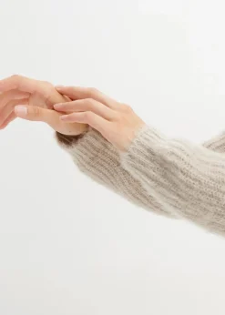 Damen bonprix Pullover & Strickjacken|Strickmode|Gerippte Grobstrickjacke