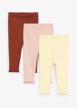 Best Gerippte Leggings aus Bio-Baumwolle mit Volants (3er Pack) Kinder Mehrfachpacks|Hosen & Leggings