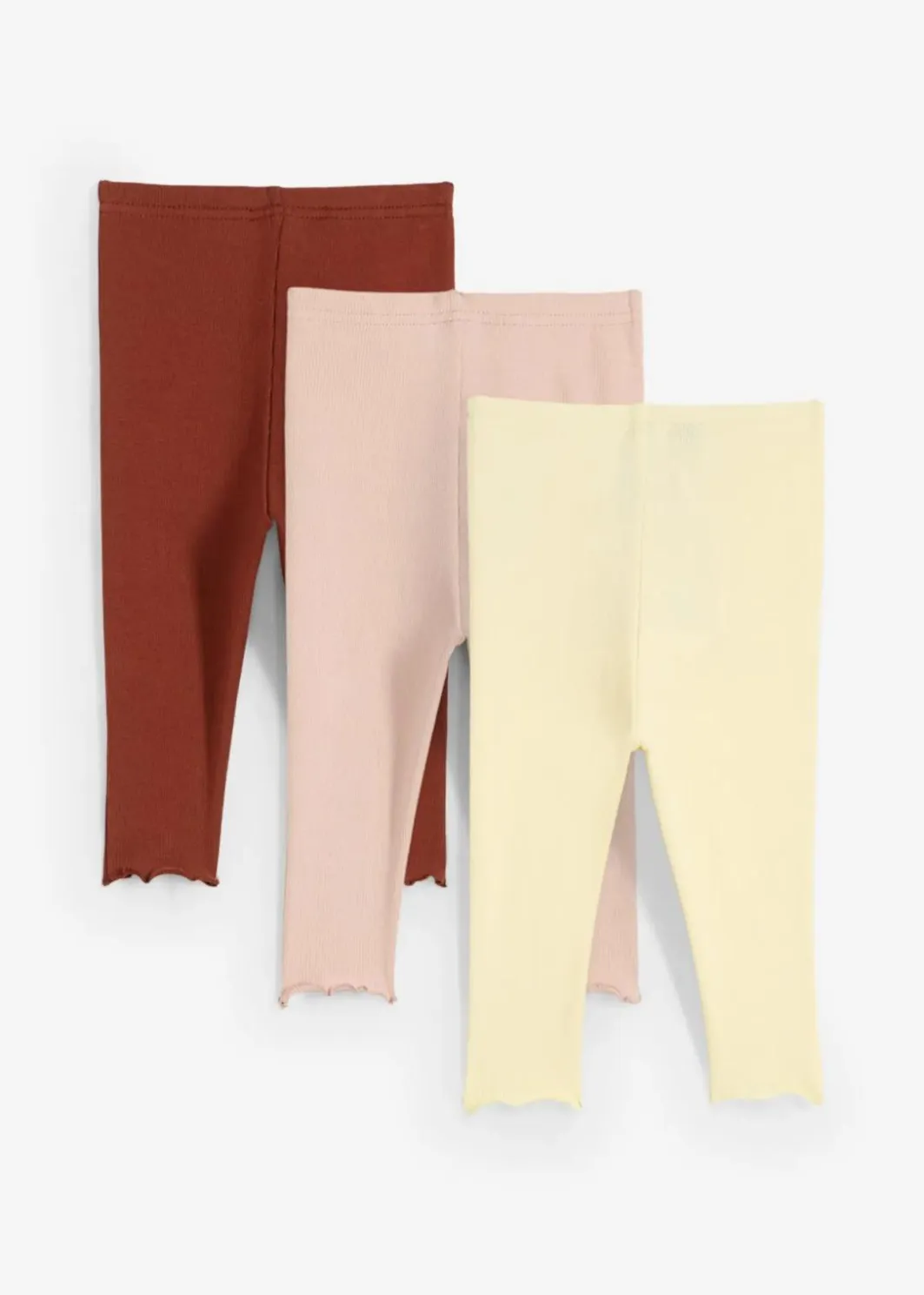 Best Gerippte Leggings aus Bio-Baumwolle mit Volants (3er Pack) Kinder Mehrfachpacks|Hosen & Leggings