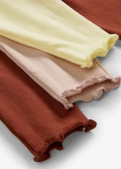 Best Gerippte Leggings aus Bio-Baumwolle mit Volants (3er Pack) Kinder Mehrfachpacks|Hosen & Leggings
