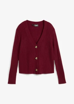 Damen bonprix Bekleidung·Jeans|Pullover & Strickjacken|Gerippte Strickjacke