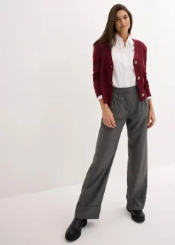 Damen bonprix Bekleidung·Jeans|Pullover & Strickjacken|Gerippte Strickjacke