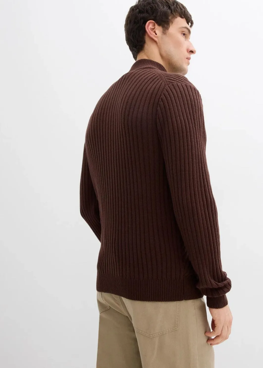 Best Gerippte Strickjacke aus Baumwoll-Mix Herren Große Größen|Pullover & Strickjacken