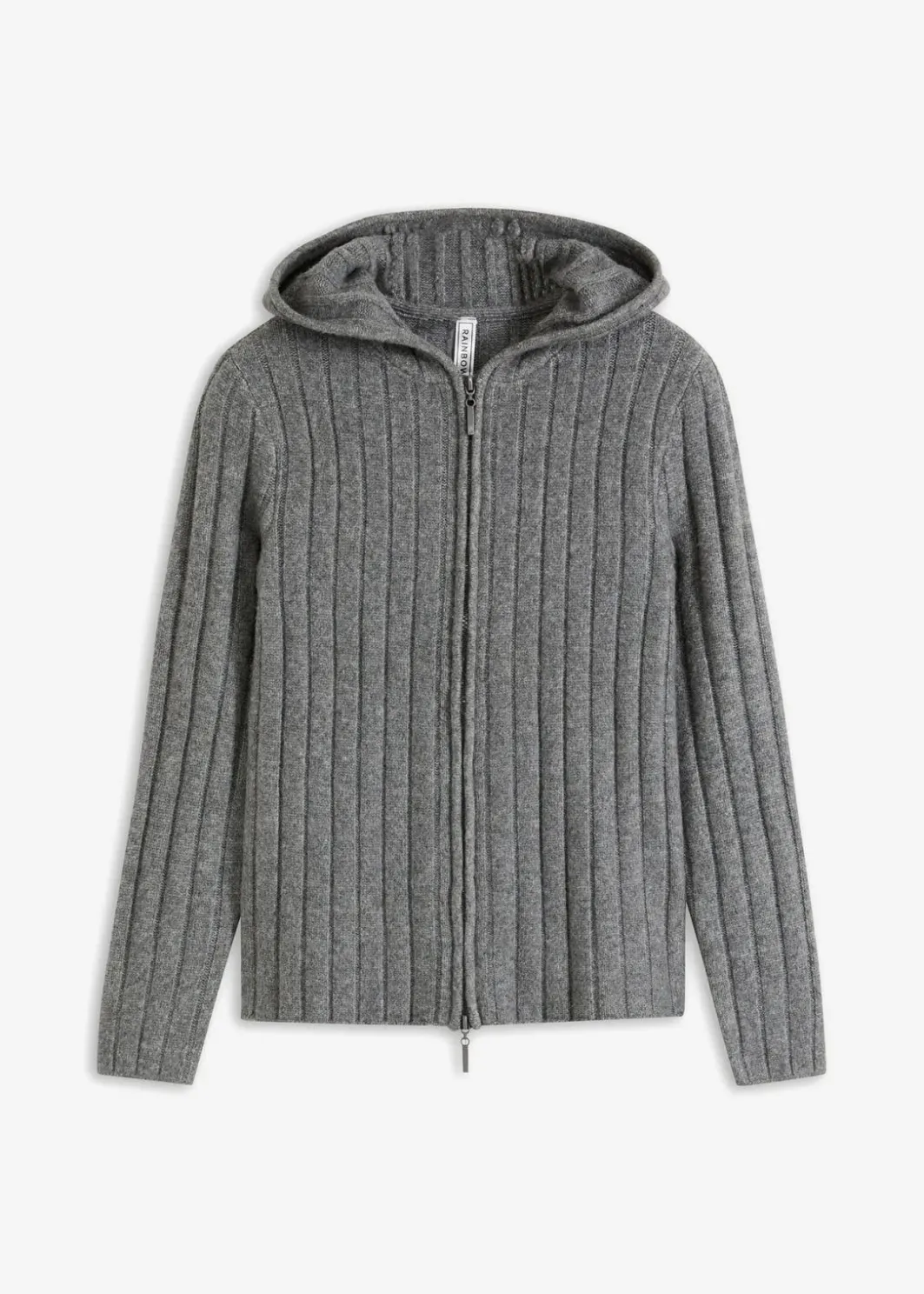 Discount Gerippte Strickjacke mit Kapuze Damen Strickmode|Pullover & Strickjacken