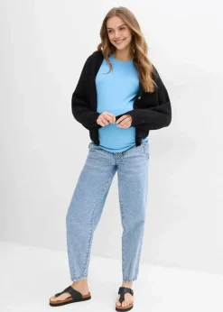 Damen bonprix Bekleidung·Blazer|Umstandsmode|Gerippte Umstandsshirts aus reiner Bio-Baumwolle (2er Pack)