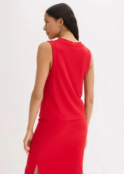 Best Gerippte Weste in Strickoptik Damen Sweat|Jacken & Mäntel