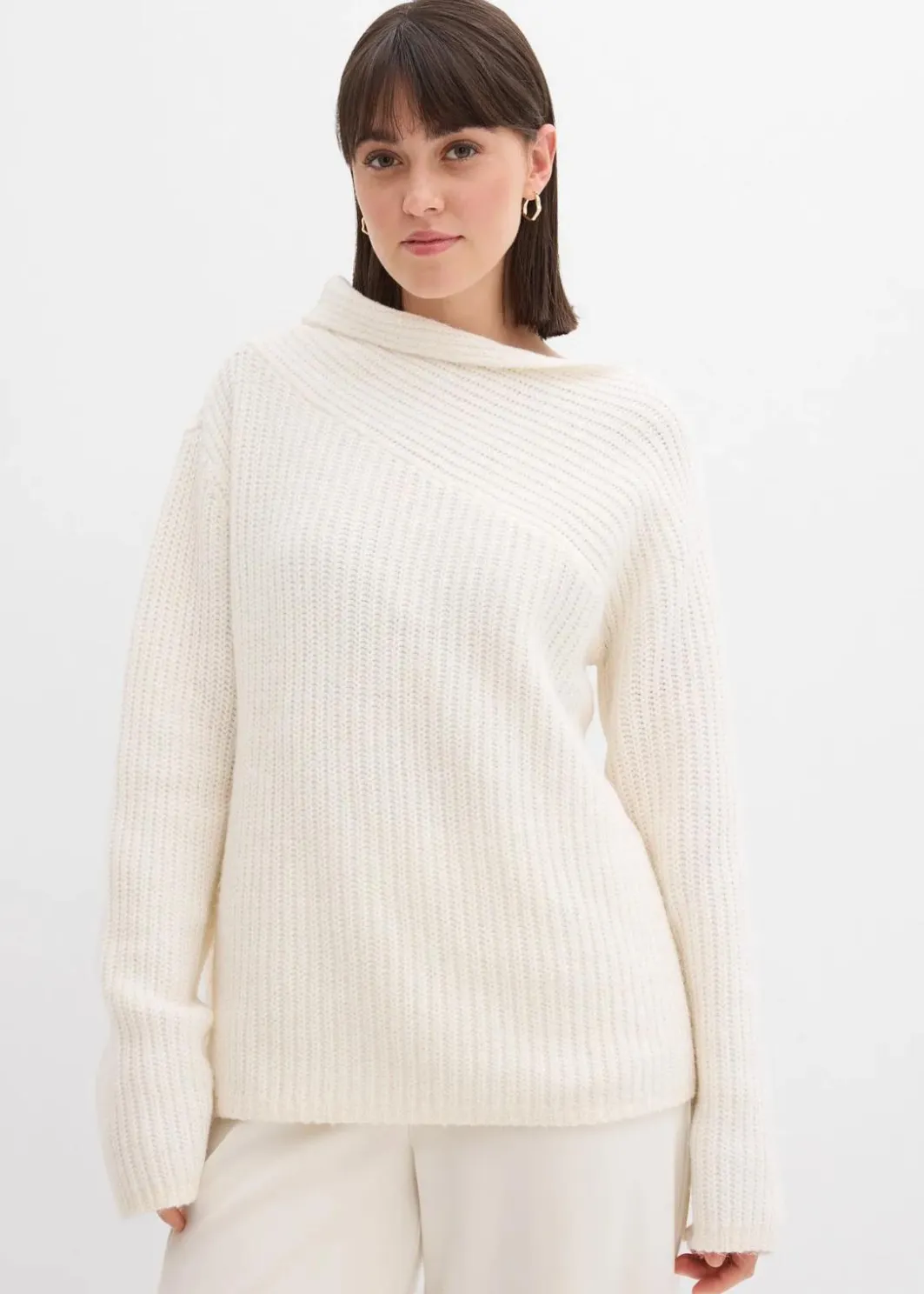 Damen bonprix Bekleidung·Umstandsmode|Strickmode|Gerippter Oversize-Pullover