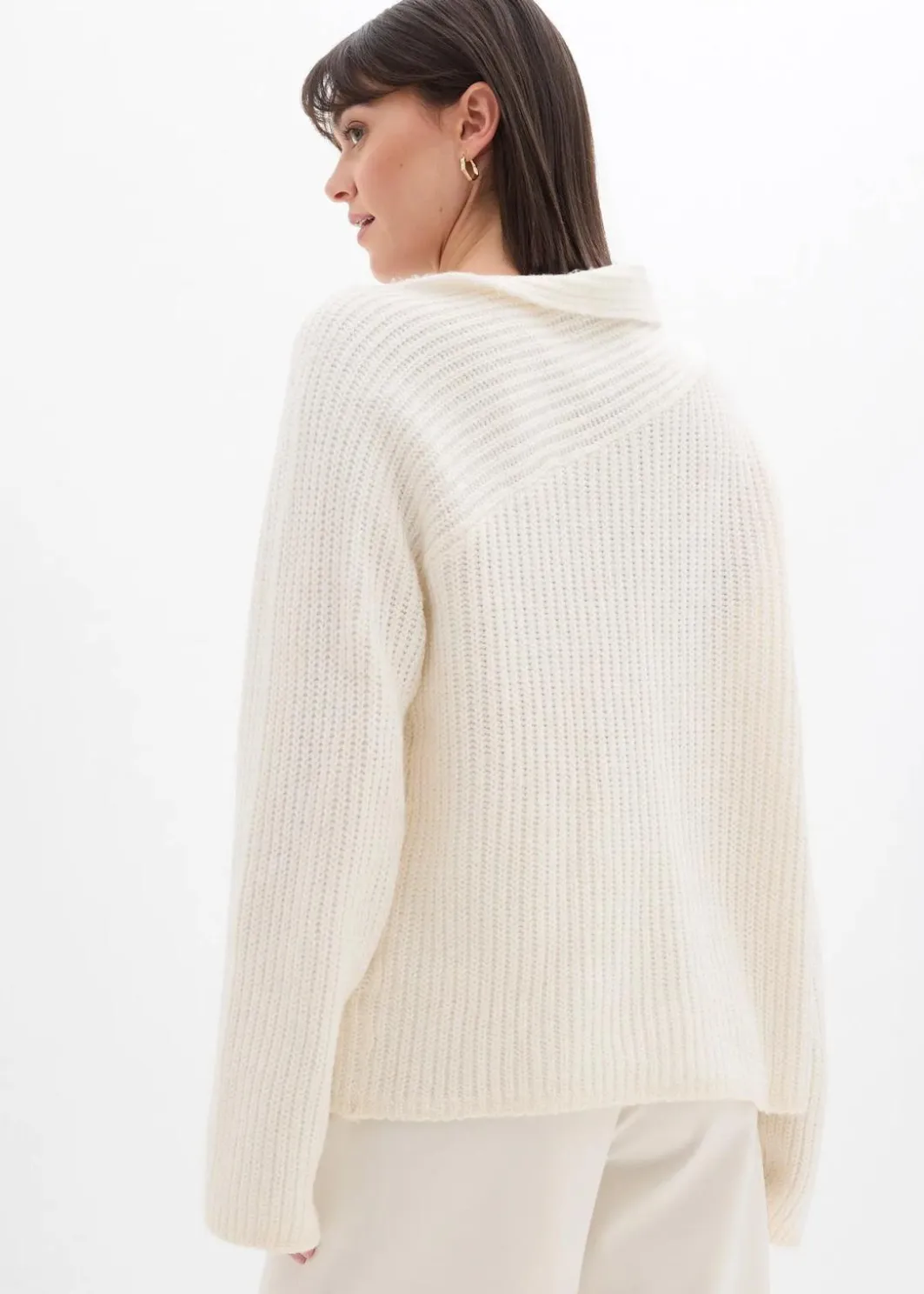 Damen bonprix Bekleidung·Umstandsmode|Strickmode|Gerippter Oversize-Pullover