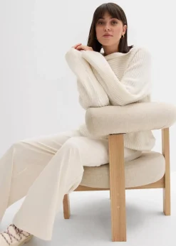 Damen bonprix Bekleidung·Umstandsmode|Strickmode|Gerippter Oversize-Pullover