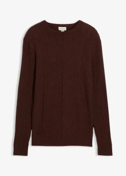 Online Gerippter Pullover aus Baumwoll-Mix Herren Große Größen|Pullover & Strickjacken